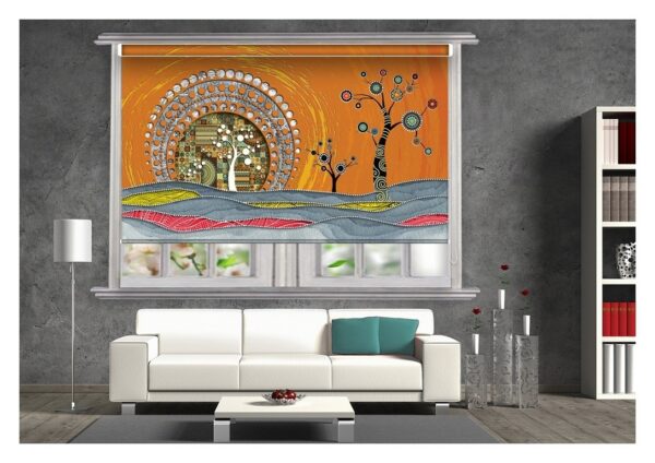 Digital Roller blind with pelment Tree