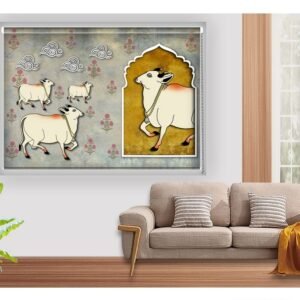 Digital Roller blind with pelment cow