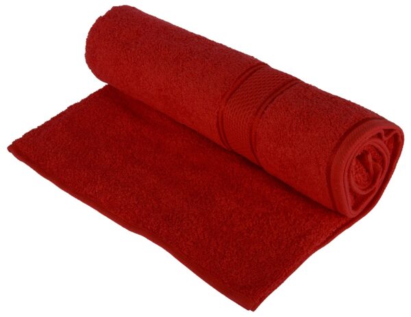 MD Decor 100% Cotton Bath Towel - Red