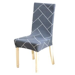Homics Polyester Dining Chair Cover Removable & Washable Seat Case Stretchable Universal Protective Elastic Slipcover (Gray)